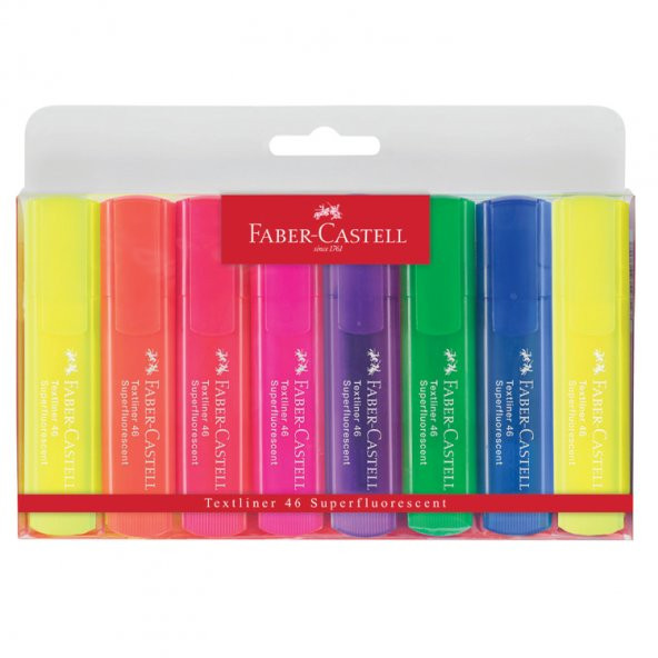 Faber Castell Fosforlu Kalem Şeffaf Gövde 6+2 5038154662000