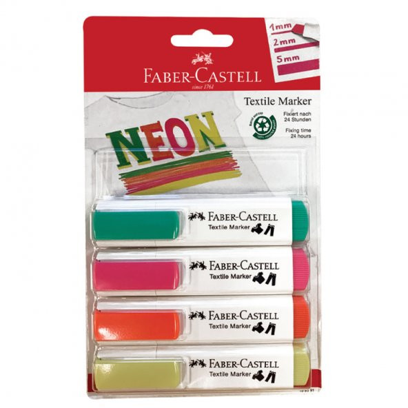 Faber Castell Tekstil Markörü 4Lü 5040159591000 Kmpy