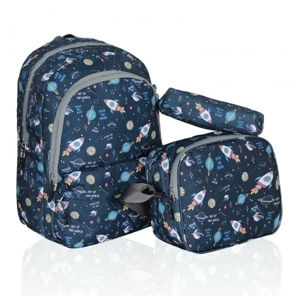 Cambridge Polo Club 3lü Set İlkokul Çantası PLCAN2079.301 bntt - 1