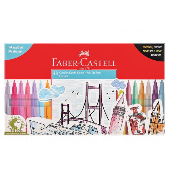 Faber Castell Keçeli Kalem Comfort Maxi Set 48Li 5062000012000