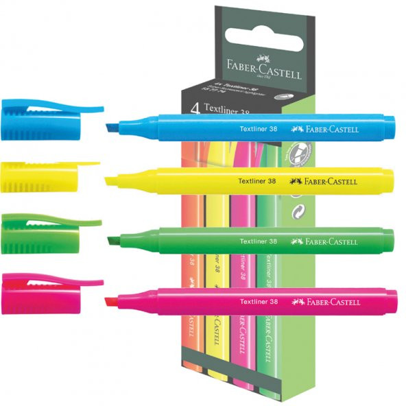 Faber Castell Fosforlu Kalem 38 Neon 4X 2022 5030157774000