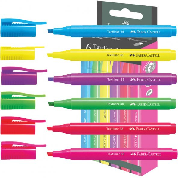 Faber Castell Fosforlu Kalem 38 Neon 6X 2022 5030157776000