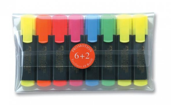 Faber Castell Fosforlu Kalem 6+2 Set 5038154862