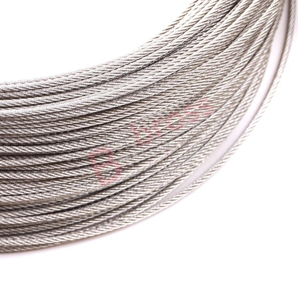 Araç Cam Kriko Tamiri için 7x7 Çelik Tel Halat Tamir Kablosu Çap: 1.7 mm Uzunluk: 100 metre - Resim 5