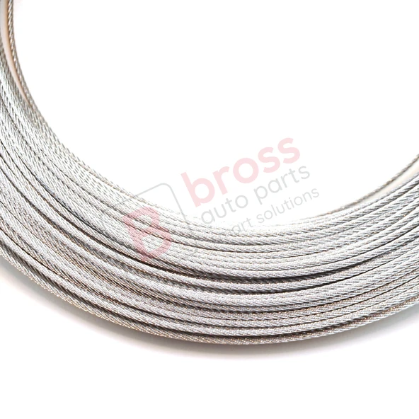 Araç Cam Kriko Tamiri için 7x7 Çelik Tel Halat Tamir Kablosu Çap: 1.6 mm Uzunluk: 100 metre - Resim 3