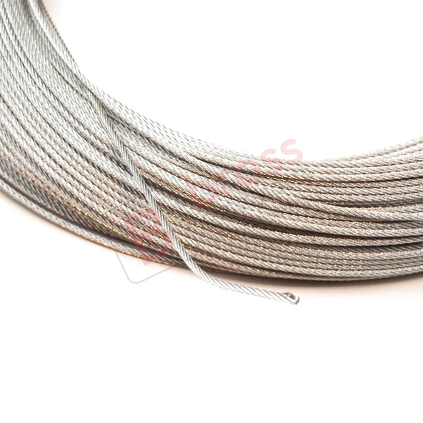 Araç Cam Kriko Tamiri için 7x7 Çelik Tel Halat Tamir Kablosu Çap: 1.5 mm Uzunluk: 100 metre - Resim 5