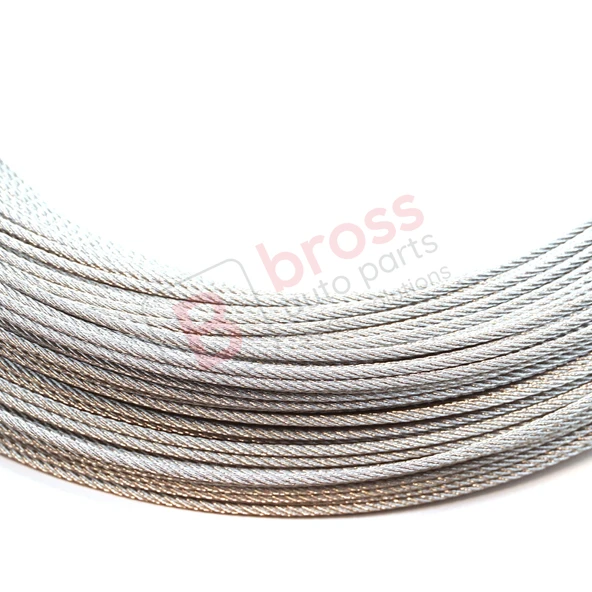 Araç Cam Kriko Tamiri için 7x7 Çelik Tel Halat Tamir Kablosu Çap: 1.5 mm Uzunluk: 100 metre - Resim 4