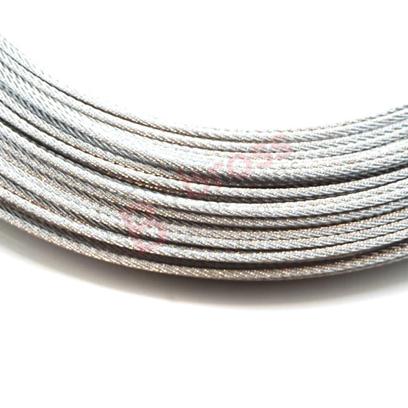 Araç Cam Kriko Tamiri için 7x7 Çelik Tel Halat Tamir Kablosu Çap: 1.6 mm Uzunluk: 100 metre - Resim 4