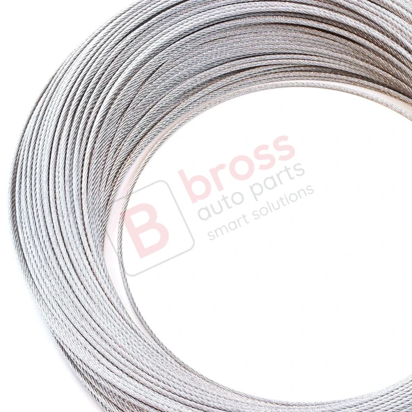 Araç Cam Kriko Tamiri için 7x7 Çelik Tel Halat Tamir Kablosu Çap: 1.6 mm Uzunluk: 100 metre - Resim 2