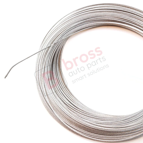 Araç Cam Kriko Tamiri için 7x7 Çelik Tel Halat Tamir Kablosu Çap: 1.5 mm Uzunluk: 100 metre - Resim 2