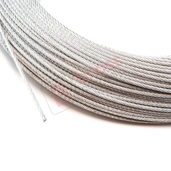 Araç Cam Kriko Tamiri için 7x7 Çelik Tel Halat Tamir Kablosu Çap: 1.6 mm Uzunluk: 100 metre - Resim 5