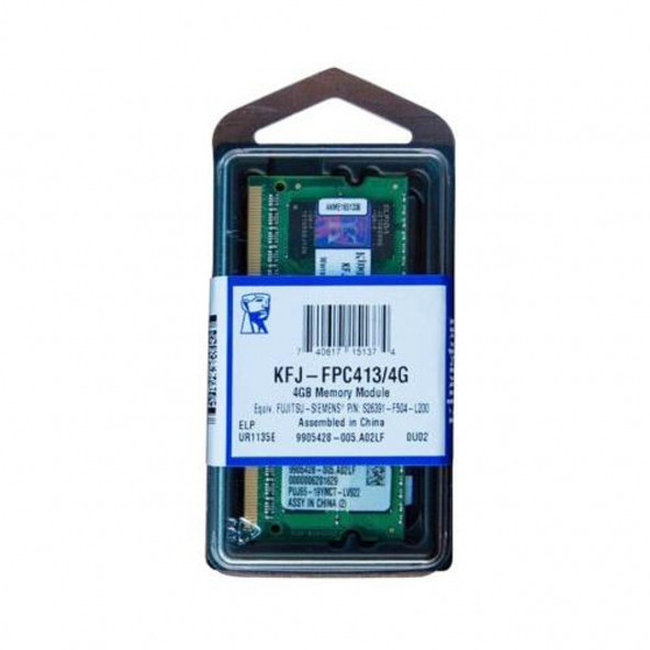 Kingston KFJ-FPC413/4G 4GB PC3-8500 1066MHz 204pin CL7 1.5V Non-ECC DDR3 Notebook Ram Bellek