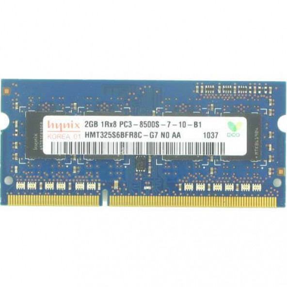 Hynix 2GB DDR3-1066 HMT325S6BFR8C-G7 SODIMM PC3-8500 NOTEBOOK RAM BELLEK - 1