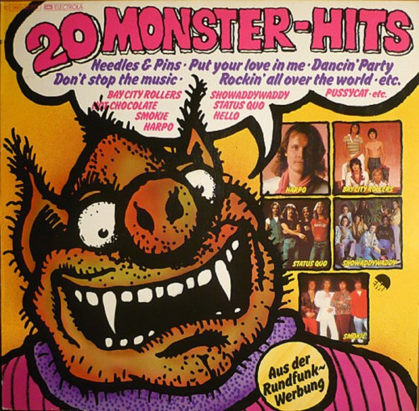 Plak - 20 Monster-Hits  - 	Country Rock, Pop Rock, Rock & Roll, Blues Rock, Soul, Disco, Tarz Plak alithestereo - 2