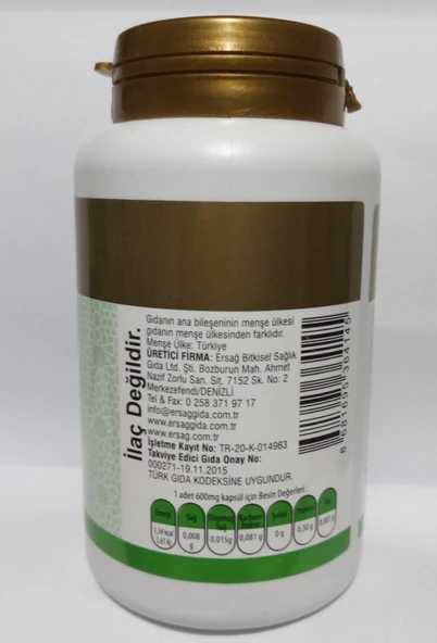 Ersağ Spirulina Gıda Takviyesi - 3