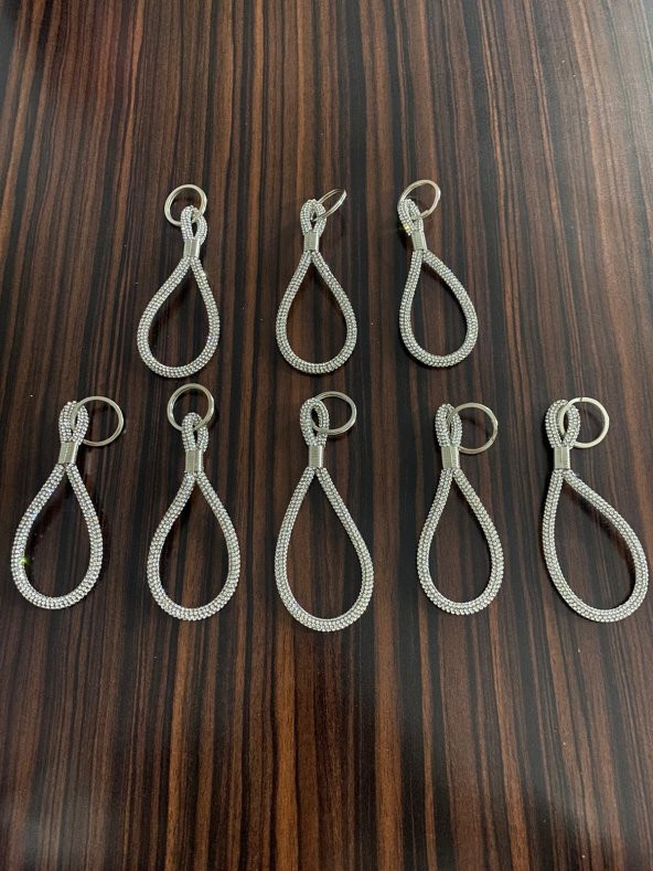 BEİLYS Swarovski Taşlı Parlak Hediye Anahtarlık Makrome Söz Nişan Kına Düğün Bebek Hediyelik 25 Adet - 2