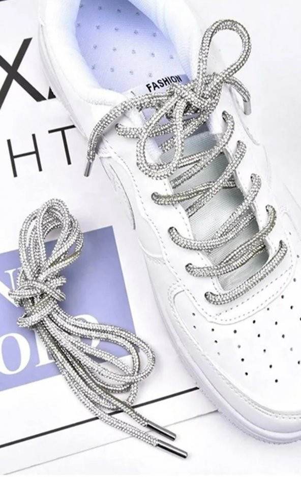 TAŞLI SWEATSHİRT İPİ SWAROVSKİ TAŞLI AYAKKABI BAĞI 2 ADET*100 CM. PARLAK TAŞLI AYAKKABI BAĞCIĞI - 3