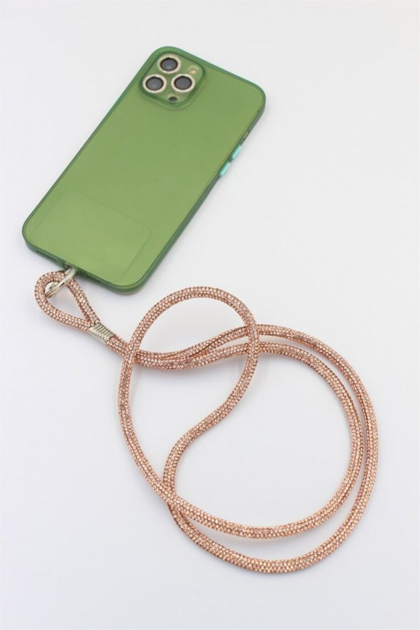 Gold Taşlı Telefon Boyun Askısı - 2