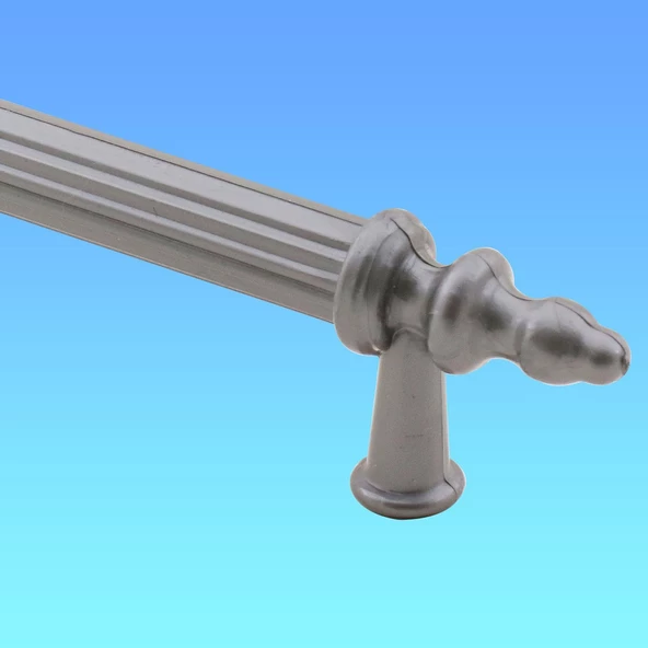 Polavit 96 Mm (SERT PLASTİK) Gri Mobilya Çekmece Mutfak Dolap Dolabı Kulpu Kulbu Kulpları (5 ADET) - 2