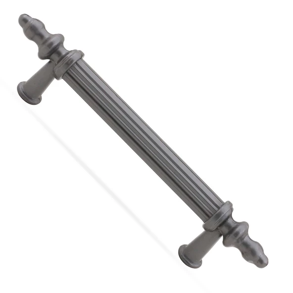 Polavit 96 Mm (SERT PLASTİK) Gri Mobilya Çekmece Mutfak Dolap Dolabı Kulpu Kulbu Kulpları (5 ADET) - 5