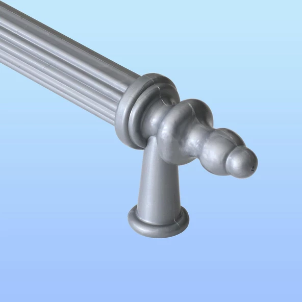 Polavit 160 Mm (SERT PLASTİK) Gri Mobilya Çekmece Mutfak Dolap Dolabı Kulpu Kulbu Kulpları (5 ADET) - 4