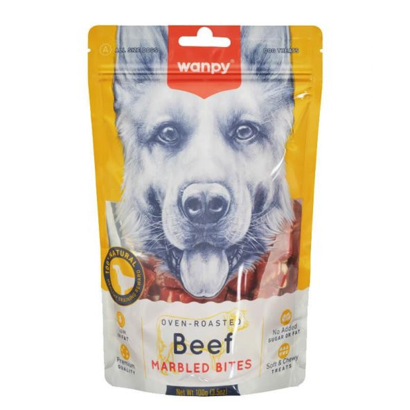 Wanpy Oven Roasted Gerçek Biftek Dilim Yumuşak Köpek Ödülü 100 Gr