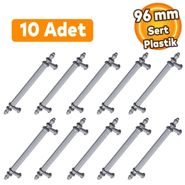 Polavit 96 Mm (SERT PLASTİK) Kulp Mobilya Çekmece Mutfak Dolap Dolabı Kulpu Kulbu Kulpları (10 ADET)