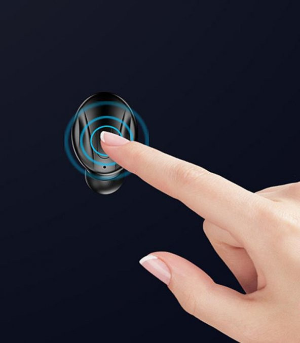 Coofbe Bluetooth Vers.5.0 Dijital Ekranlı Şarj Kutulu Bluetooth Kulaklık Suya Dayanıklı Dokunmatik - 7