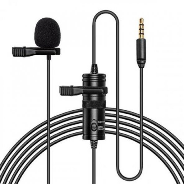 Coofbe 6 Metre 3.5MM Profesyonel Yaka Mikrofonu Canlı Yayın Youtober Mikrofonu Gürültü Engelleme Mikrofon