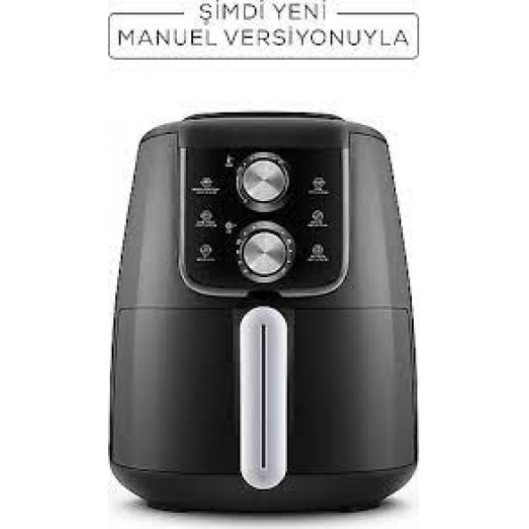 Karaca Air Pro Cook Manuel XL Airfryer 4 lt Yağsız Siyah Fritöz