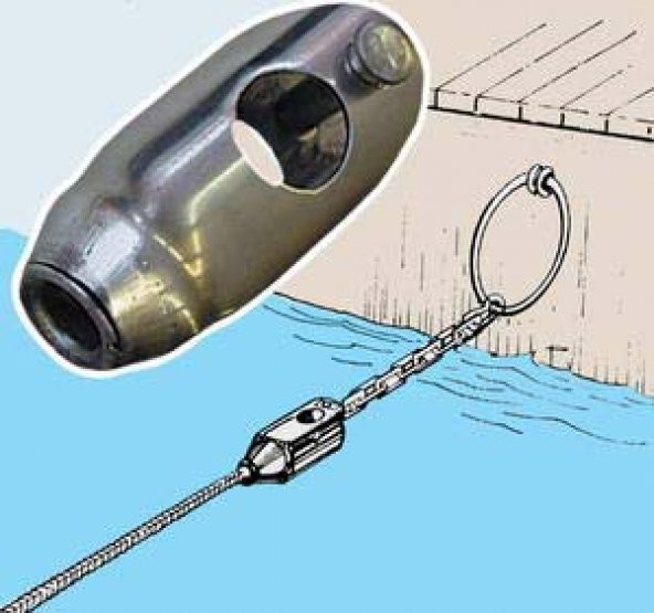 Marintek Zincir ve halatı birleştirme konnektörü Ø 8mm Halat Çapı 10mm
