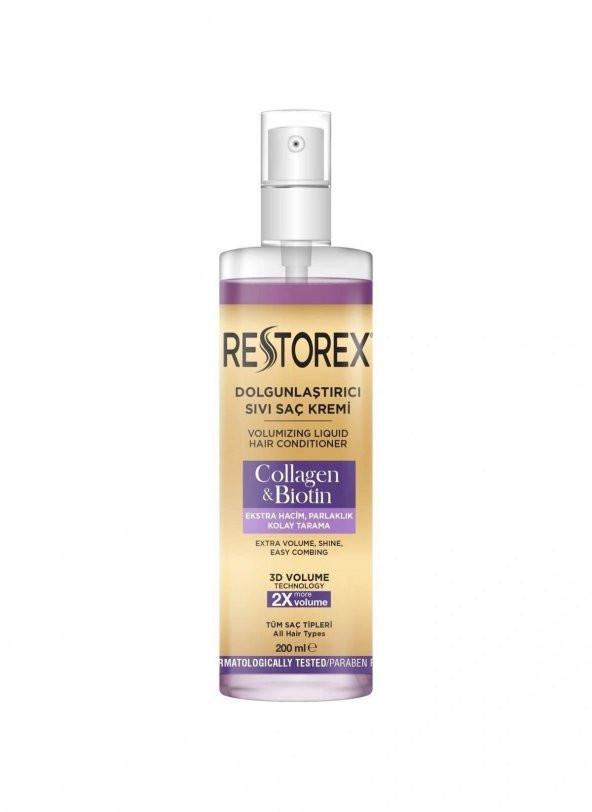 Restorex Collagen Biotin Dolgunlaştırıcı Sıvı Saç Kremi 200 ml