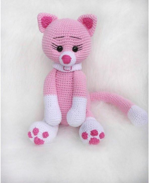 Uslu Kedi Amigurumi Organik Oyuncak