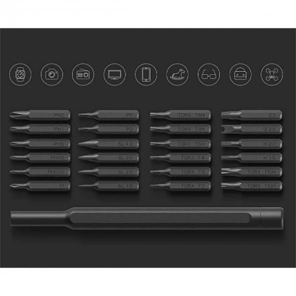 Coofbe Çelik Wiha 24 Parça Profesyonel Tornovida Seti Tamr Seti Wiha Çelik Paslanmaz Kutulu Tamir Seti - 2