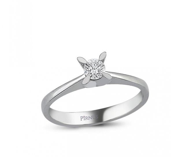 0,11 Karat Pırlanta Tektaş Yüzük