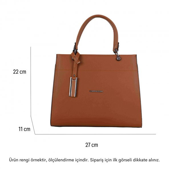 Bagacar M824 Taba Suni Deri Bayan Çapraz El ve Omuz Çantası - 4