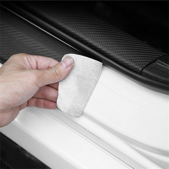 Araç İçi Karbon Kapı Eşik Bandı Kapı Eşiği Folyo Orijinal Hava Kanallı İthal 4Lü Set - 10