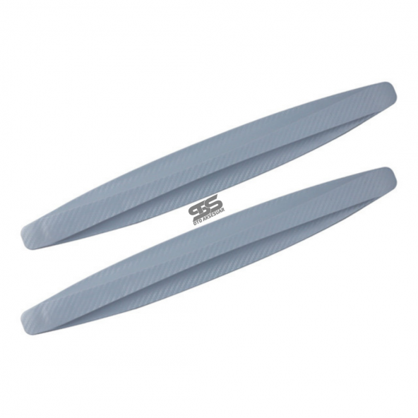 Tampon Koruma Gri Karbon Kabartma Şerit Seti 2li Tampon Koruyucu Şerit Her Araca Uyumludur - 5