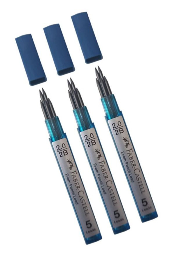 Kalem Ucu 2.0 mm 3 Paket 2B Uç 2mm Siyah Sınav Kalemi Ucu - 3