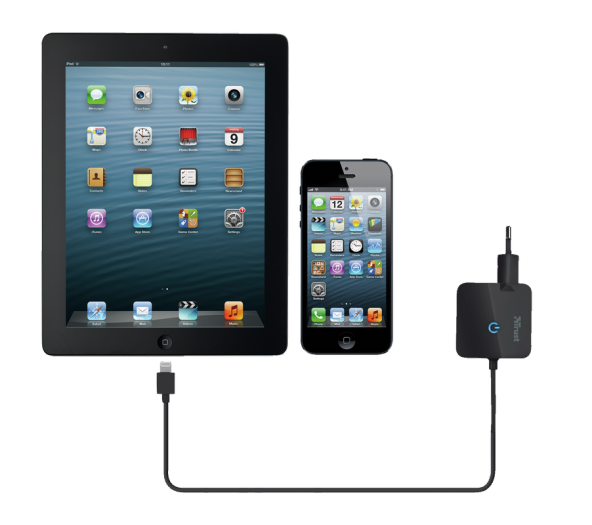 Trust 12W APPLE MFI Lisanslı Lightning Kablolu Hızlı Şarj Set iPad/İphone 5/6/7/8/9/X/XR/11/12/13/14 Uyumlu - Resim 3