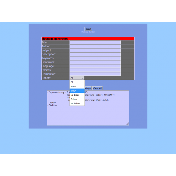 Metatag Builder - 9