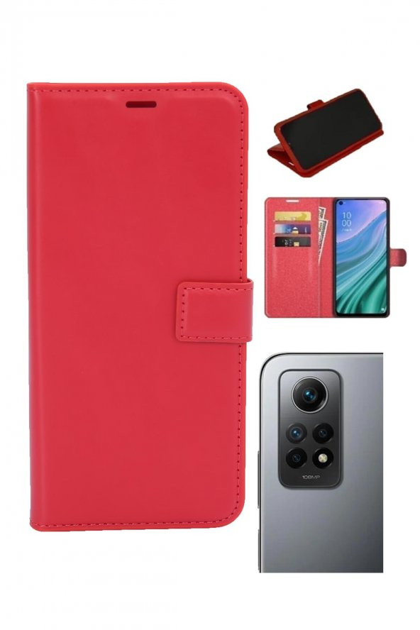 Xiaomi Redmi Note 12 Pro Uyumlu Kamera Korumalı Cüzdanlı ve Kapaklı Kılıf - 4