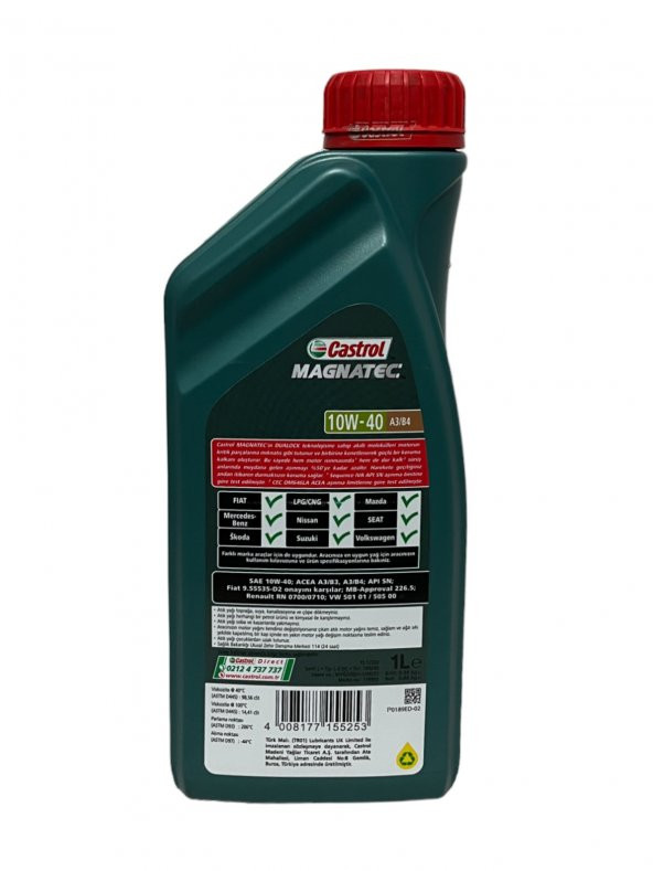 Castrol Magnatec 10W-40 A3/B4 Motor Yağı 1 Litre - 3