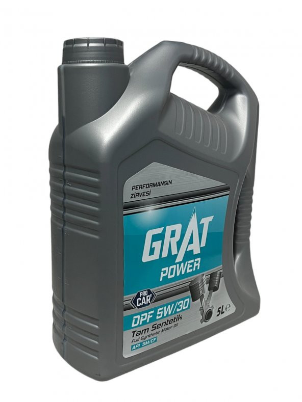 Grat Power DPF 5W-30 Tam Sentetik Partiküllü Motor Yağı 5 Litre - 2