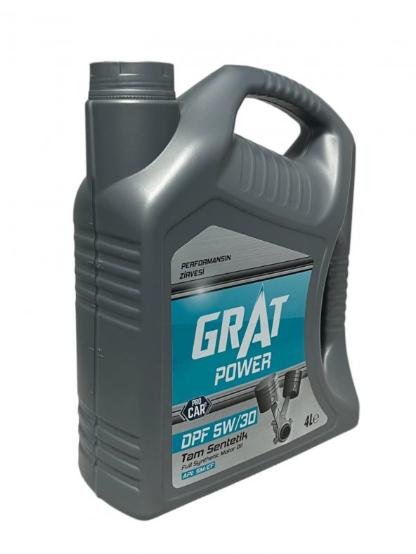 Grat Power DPF 5W-30 Tam Sentetik Partiküllü Motor Yağı 4 Litre - Resim 2