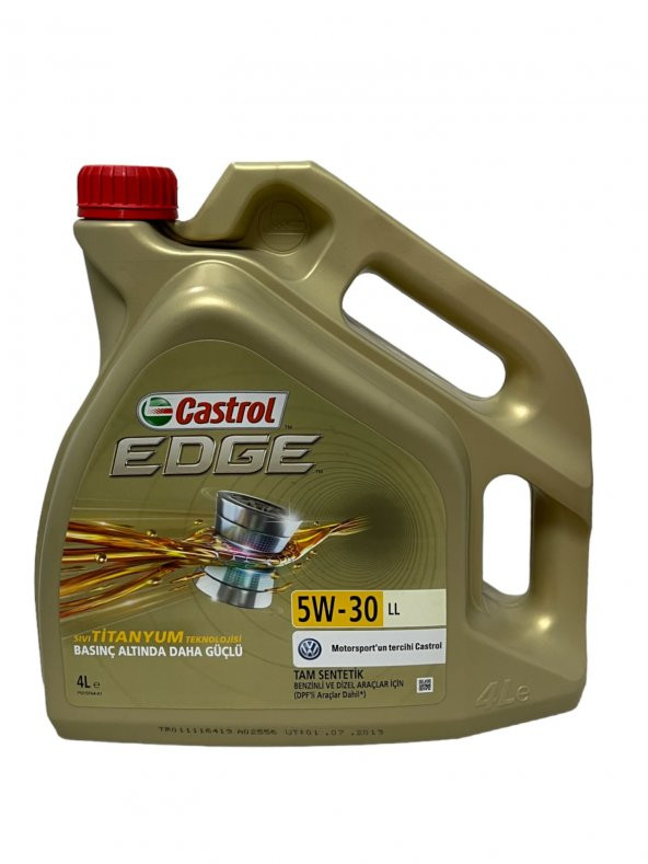 Castrol Edge 5W-30 LL Tam Sentetik Motor Yağı 4 Litre