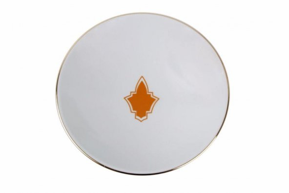 Porland Morocco Desen3 Turuncu Çukur Tabak 20 cm 04A+P02 1328