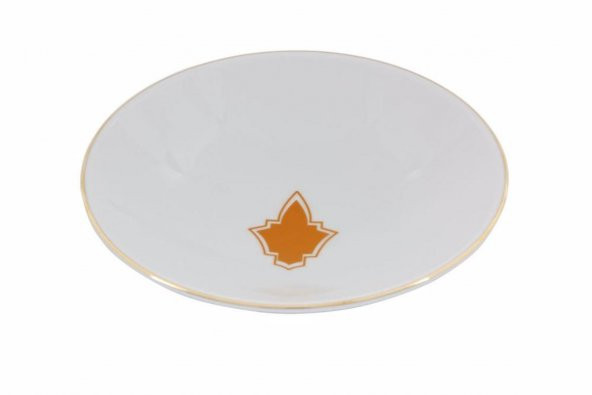 Porland Morocco Desen3 Turuncu Çukur Tabak 20 cm 04A+P02 1328 - Resim 2