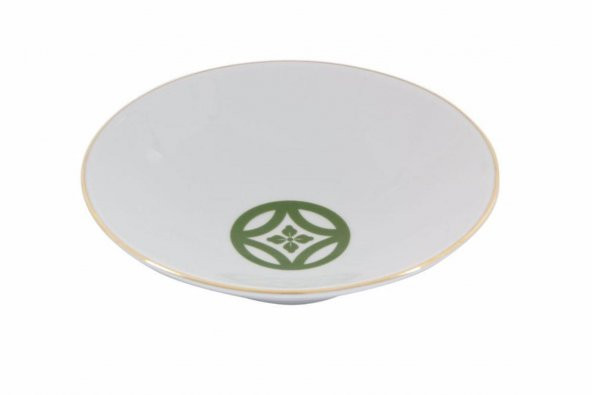 Porland Morocco Desen1 Yeşil Çukur Tabak 20 cm 04A+P021324 - 2