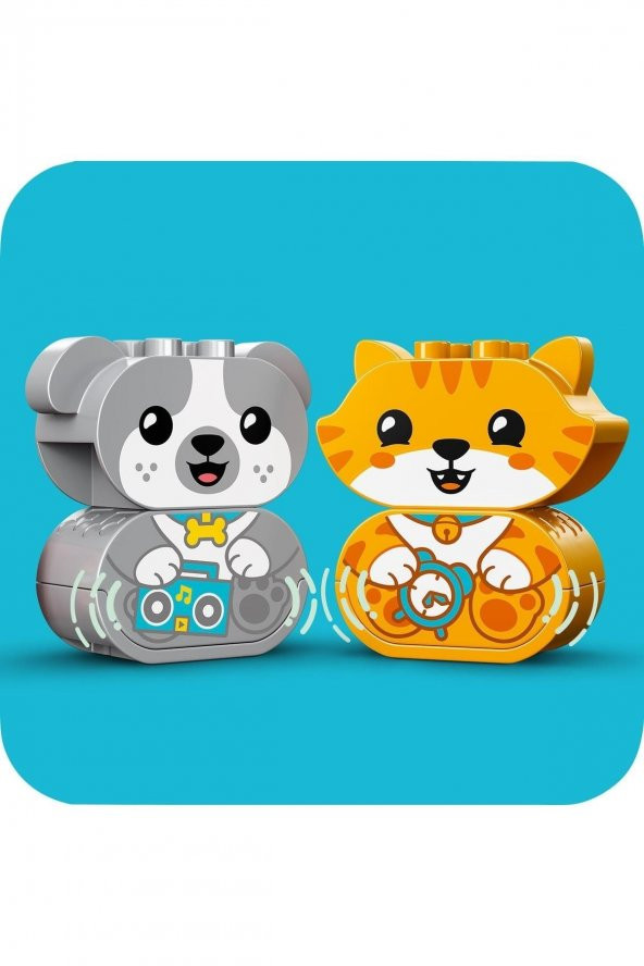 ® DUPLO® Sesli İlk Yavru Köpeğim ve Yavru Kedim 10977 -Evcil Hayvan Oyuncak Yapım Seti(22 Parça) - 5